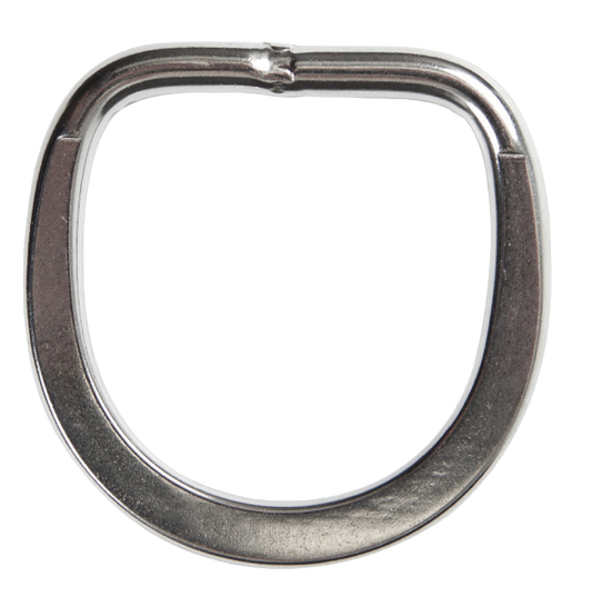 XS Scuba Highland 2.0" Stainless Steel Flat Lifting D-Ring – 8mm 316 Stainless Steel Harness Ring