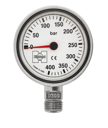 Highland Thin Line SPG – Brass & Glass Submersible Pressure Gauge BAR Metric