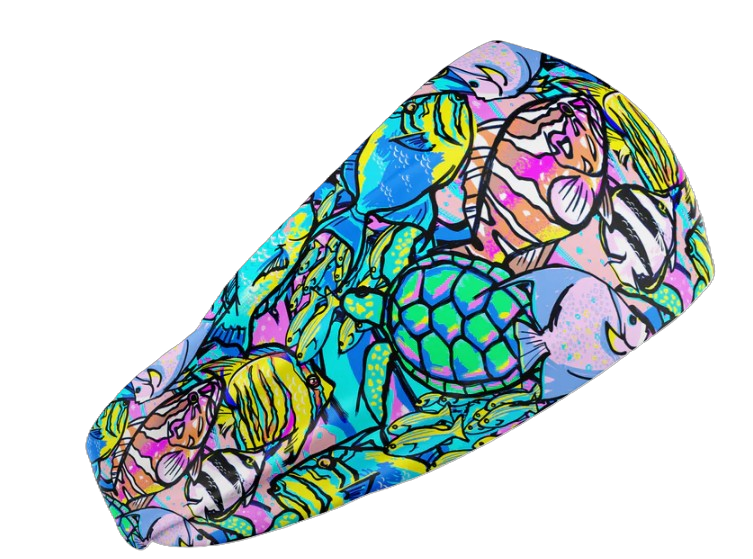 Spacefish Army Eco-Friendly Neon Fish Frenzy Scuba Headband