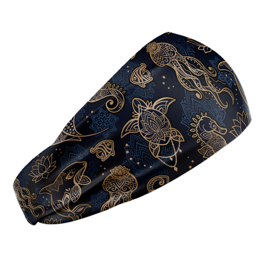 Spacefish Army Ocean Mandala scuba headband.