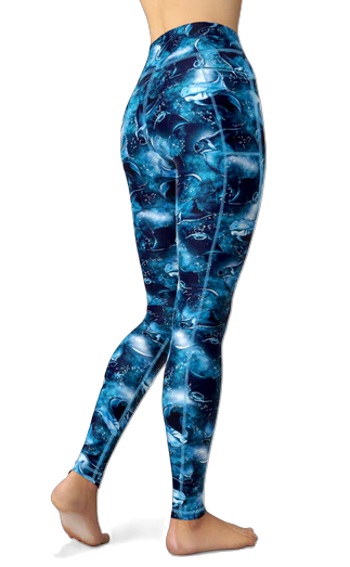 Spacefish Army Manta Mayhem Eco Pocket Leggings – Women’s Recycled Contour Activewear