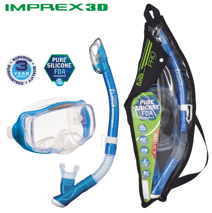 TUSA Imprex 3D Mask & Dry Snorkel Set – UM-33 / USP-250