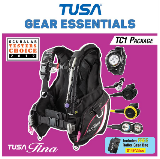 TUSA Tina Pink BCD Scuba Package with TC1 Dive Computer