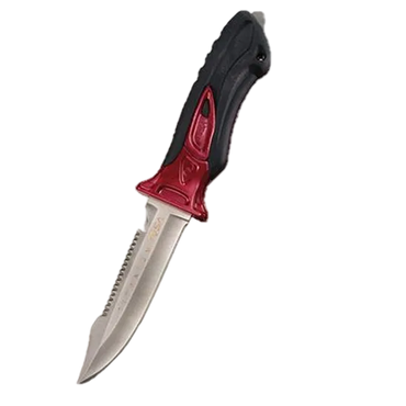 TUSA X-Pert II Titanium Dive Knife – Premium Titanium Scuba Knife Metallic Dark Red