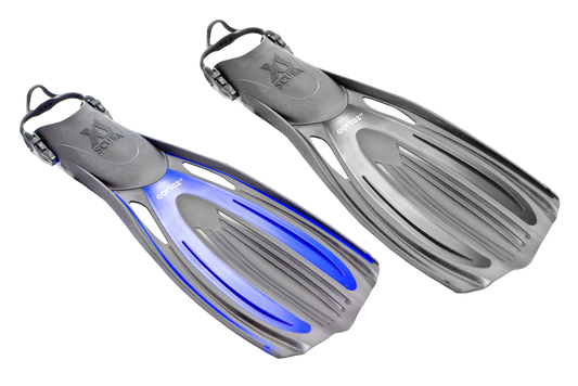XS Scuba Cortez II Fins – Lightweight Scuba Diving Fins with Stretch Straps