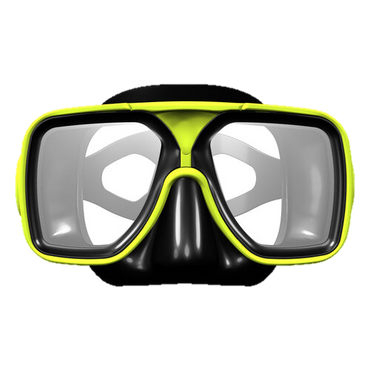 XS Scuba OceanWays Metro Mask – Prescription Lens Compatible Scuba Diving Mask - Black & Yellow