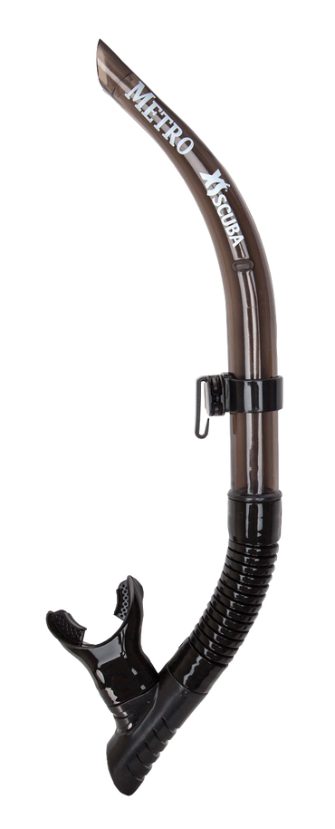 XS Scuba Metro Snorkel – Durable Open Top Snorkel with Purge Valve Black