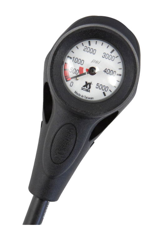 XS Scuba Orca Analog Pressure Gauge – Submersible SPG with HP Hose