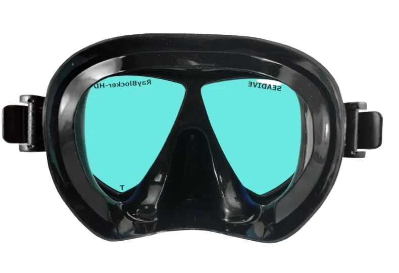 XS Scuba SeaScape RayBlocker-HD Mask – Frameless 2-Window Dive Mask with High Definition Lenses