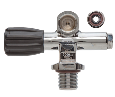 XS Scuba Thermo Modular PRO Valve – Convertible DIN/Yoke Modular Nitrox Valve Right