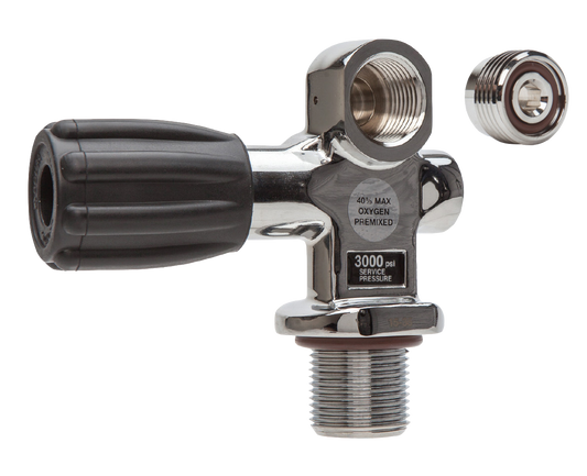 XS Scuba Thermo PRO Valve – Convertible DIN/Yoke Nitrox Ready Cylinder Valve