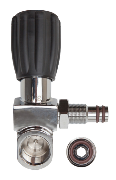 XS Scuba Thermo PRO H Adapter – Modular H Valve Adapter for DIN & Yoke Systems Left
