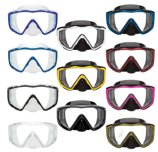 XS Scuba OceanWays Fusion 3 Mask – Panoramic Three Window Scuba Diving & Snorkeling Mask