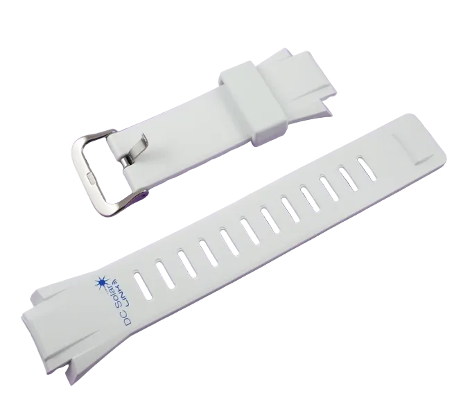 DC SOLAR LINK WATCH WHITE WRIST BAND 