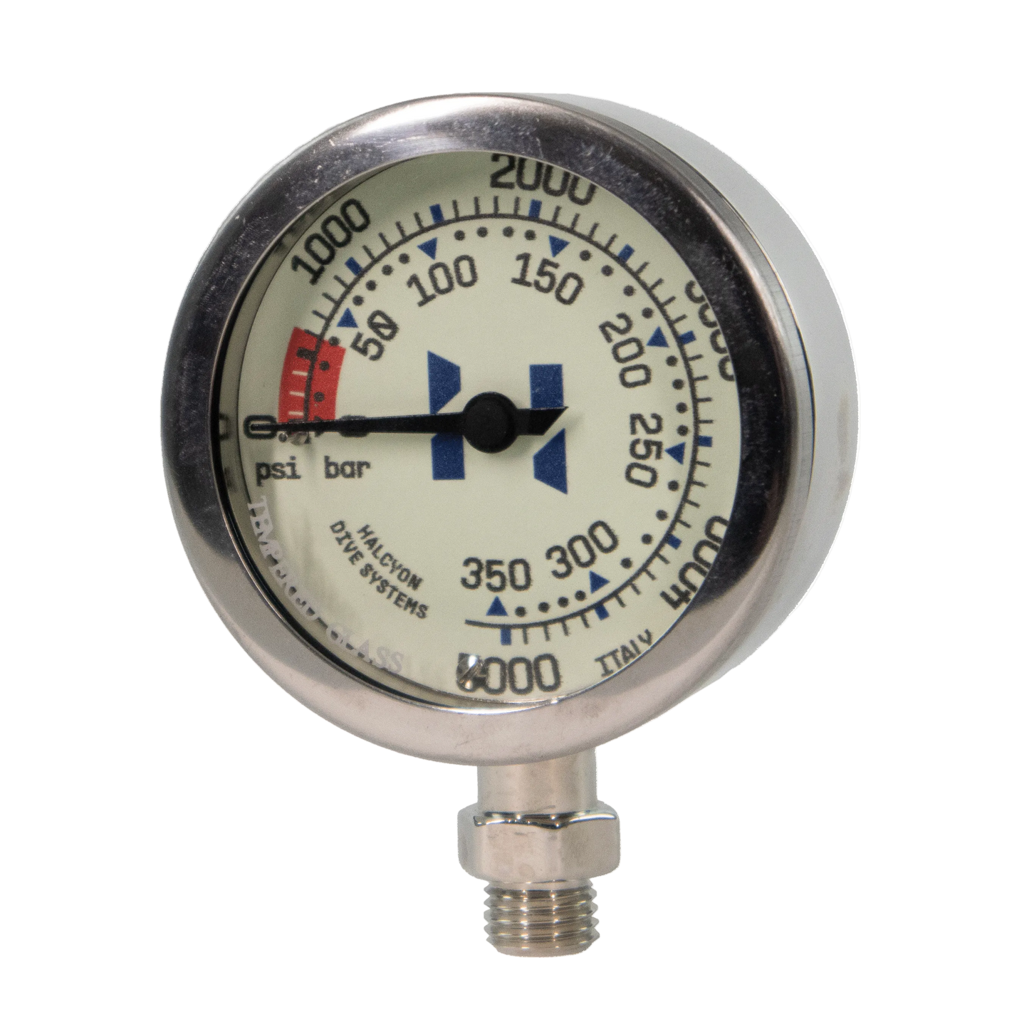 Halcyon Master & Stage SPG – Nickel-Plated Brass Scuba Pressure Gauges