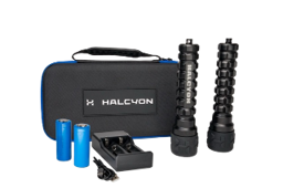 Halcyon Photon Package 1 – Dual 1200 Lumen Backup Dive Lights with Travel Case