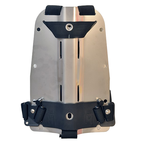 Halcyon Small Stainless Steel Backplate with Secure Harness & Cinch Upgrade