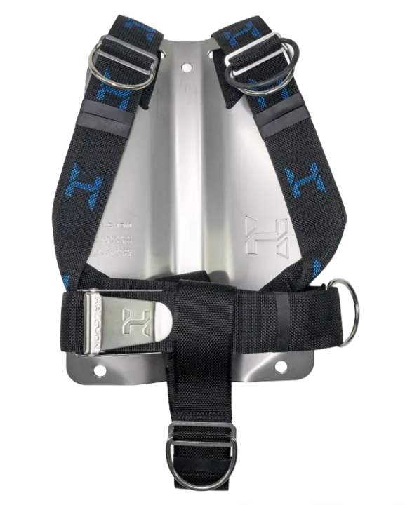 Halcyon Small Stainless Steel Backplate with Secure Harness & Cinch Upgrade