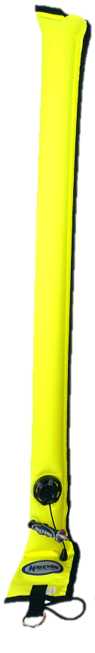 Halcyon 3.3 ft Closed-Circuit Diver Alert Marker (DAM) – Compact Surface Marker Buoy - Yellow