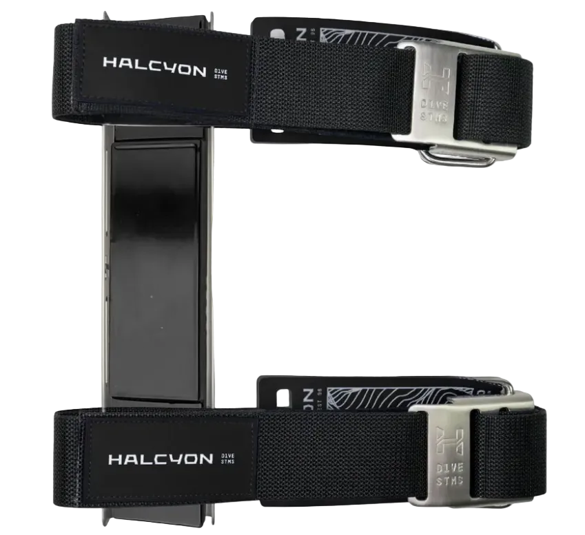 Halcyon Convertible Weighted Single Tank Adapter – 6 lb Stainless Steel STA with Straps