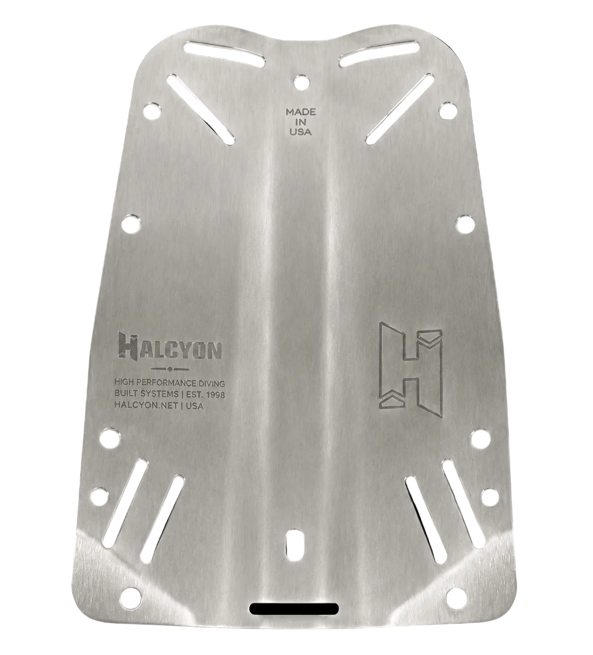 Halcyon Stainless Steel Backplate – Premium 304 Stainless Steel Backplate for Backplate & Wing Systems