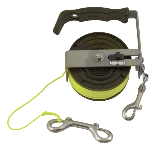 XS Scuba 200' Sport Reel – Stainless Steel Dive Reel with High-Visibility Line