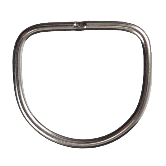 XS Scuba Highland 2.0" Stainless Steel Welded D-Ring – 6mm 316 Stainless Harness D-Ring