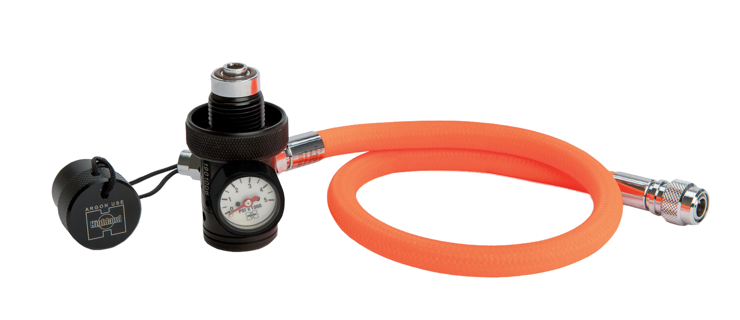 XS Scuba Highland Compact Argon Regulator with Gauge – Drysuit Inflation Regulator System