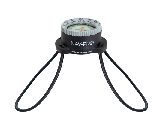 XS Scuba Highland Nav-Pro Bungee Mount Compass – Technical Diving Navigation Compass