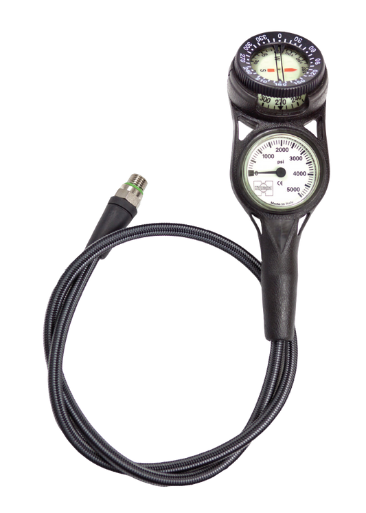 XS Scuba Highland Pressure & Compass Console – SPG Combo with Miflex Hose