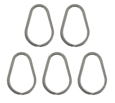 XS Scuba Highland Heavy-Duty Stainless Steel Teardrop Split Rings – 40mm (5 Pack)