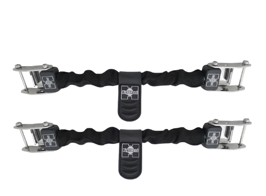 XS Scuba Highland Technical Spring Fin Straps – Universal Stainless Steel Replacement Fin Straps