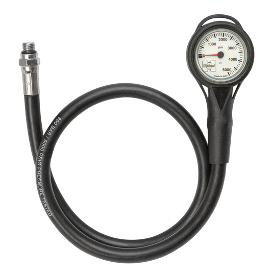 Highland Thin-Line Pressure Gauge Complete – Compact SPG with Hose & Protective Boot