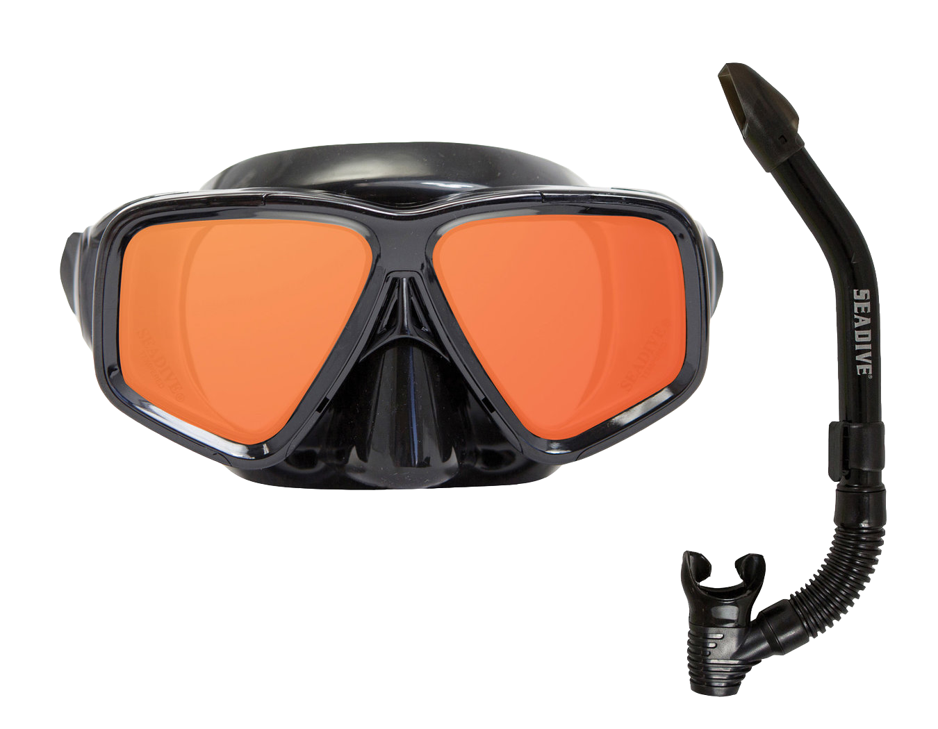 XS Scuba OceanWays SeeSharp Mask & Snorkel Combo – High Definition Snorkeling Set Black