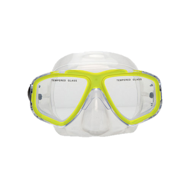 XS Scuba Oceanways Caribbean Mask – Silicone Scuba Diving & Snorkeling Mask Yellow