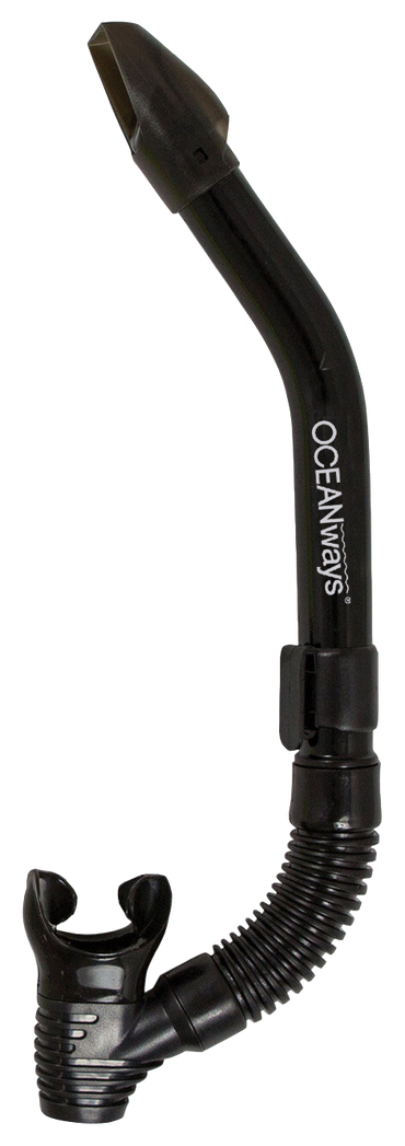 XS Scuba Oceanways Caribbean Snorkel – Flex Snorkel with Wave Guard & Purge Valve Black/Black