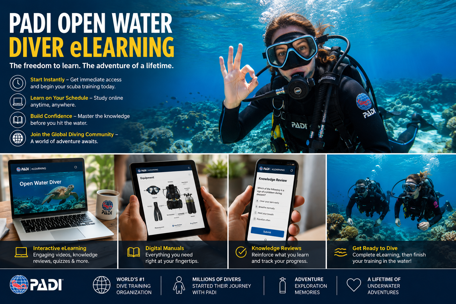 PADI Open Water Diver eLearning  Orange County Divers