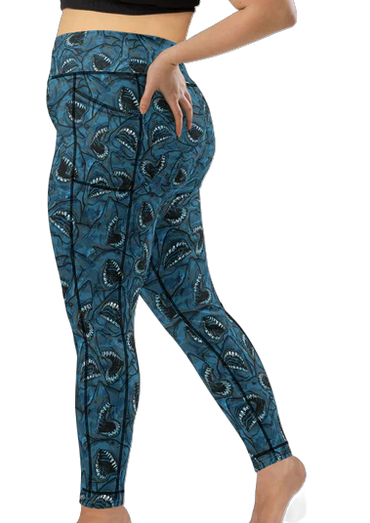 Plus Size Eco-Friendly Shark Camo Contour Leggings