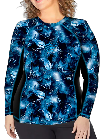 Plus Size Eco-friendly Manta Mayhem Rash Guard