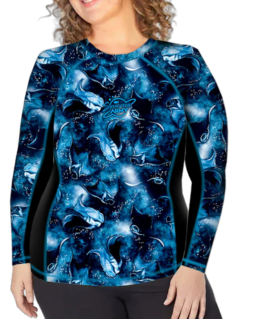 Plus Size Eco-friendly Manta Mayhem Rash Guard