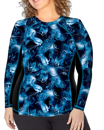 Plus Size Eco-friendly Manta Mayhem Rash Guard