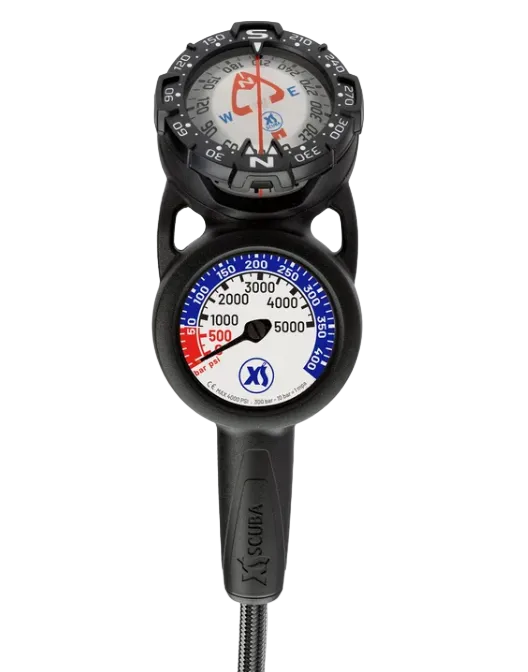 Highland QuikVu Pressure & Compass Console – Analog SPG with Precision Dive Compass
