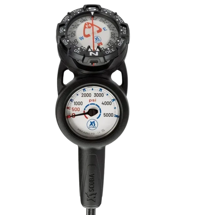 Highland QuikVu Pressure & Compass Console – Analog SPG with Precision Dive Compass