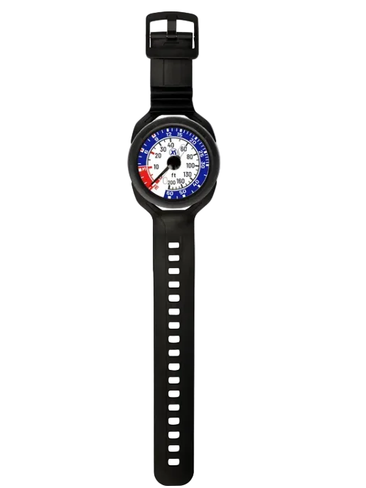 XS Scuba Highland QuikVu Wrist Depth Gauge – Compact Analog Scuba Depth Gauge