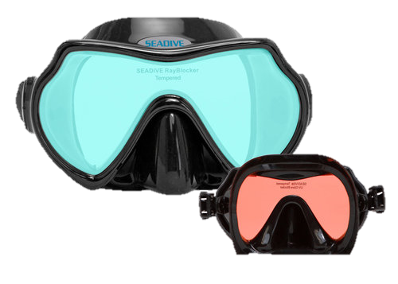XS Scuba SeaDive TrueColor-HD Single Lens Mask – High Definition Vision Enhancement Diving Mask - Rose