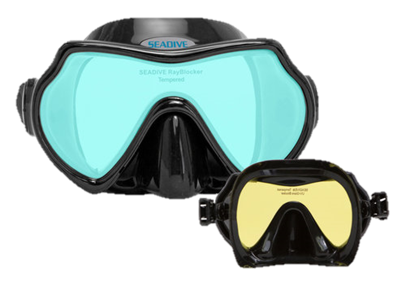 XS Scuba SeaDive TrueColor-HD Single Lens Mask – High Definition Vision Enhancement Diving Mask - Yellow
