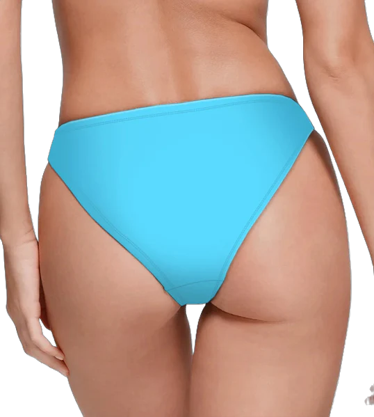 Spacefish Army Bahama Blue Eco Cheeky Bikini Bottoms – Women’s Recycled Swimwear