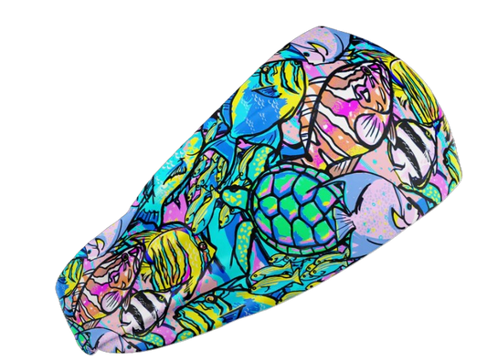 Spacefish Army Eco-Friendly Neon Fish Frenzy Scuba Headband