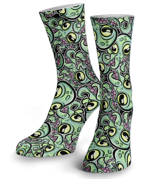 Spacefish Army Eco-friendly Cookie Octopus Dive Socks