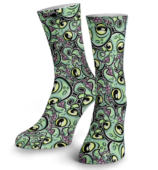Spacefish Army Eco-friendly Cookie Octopus Dive Socks